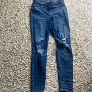 Rockstar mid rise skinny old navy distressed jeggings